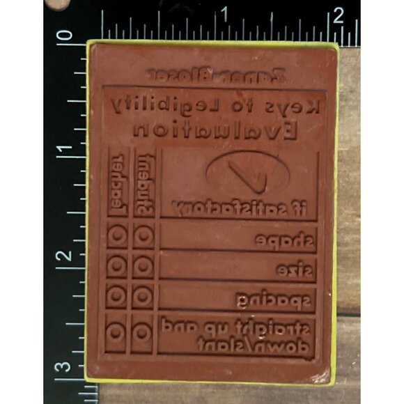Zaner-Bloser Handwriting Assessment Rubber Stamp For Keys To Legibility 490031 - Picture 2 of 2